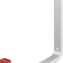 Wandhalter U-Profil, weiß, mit roter Gummikappe, für Wandhaken.
