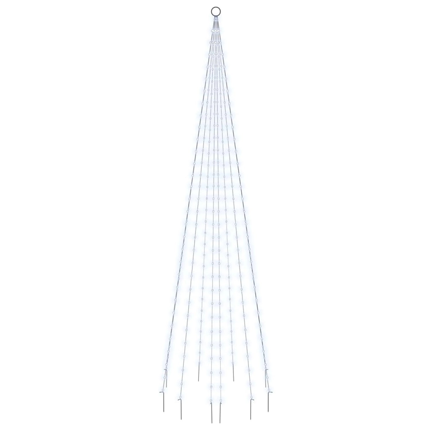 vidaXL LED-Weihnachtsbaum für Fahnenmast Kaltweiß 310 LEDs 300 cm 343523