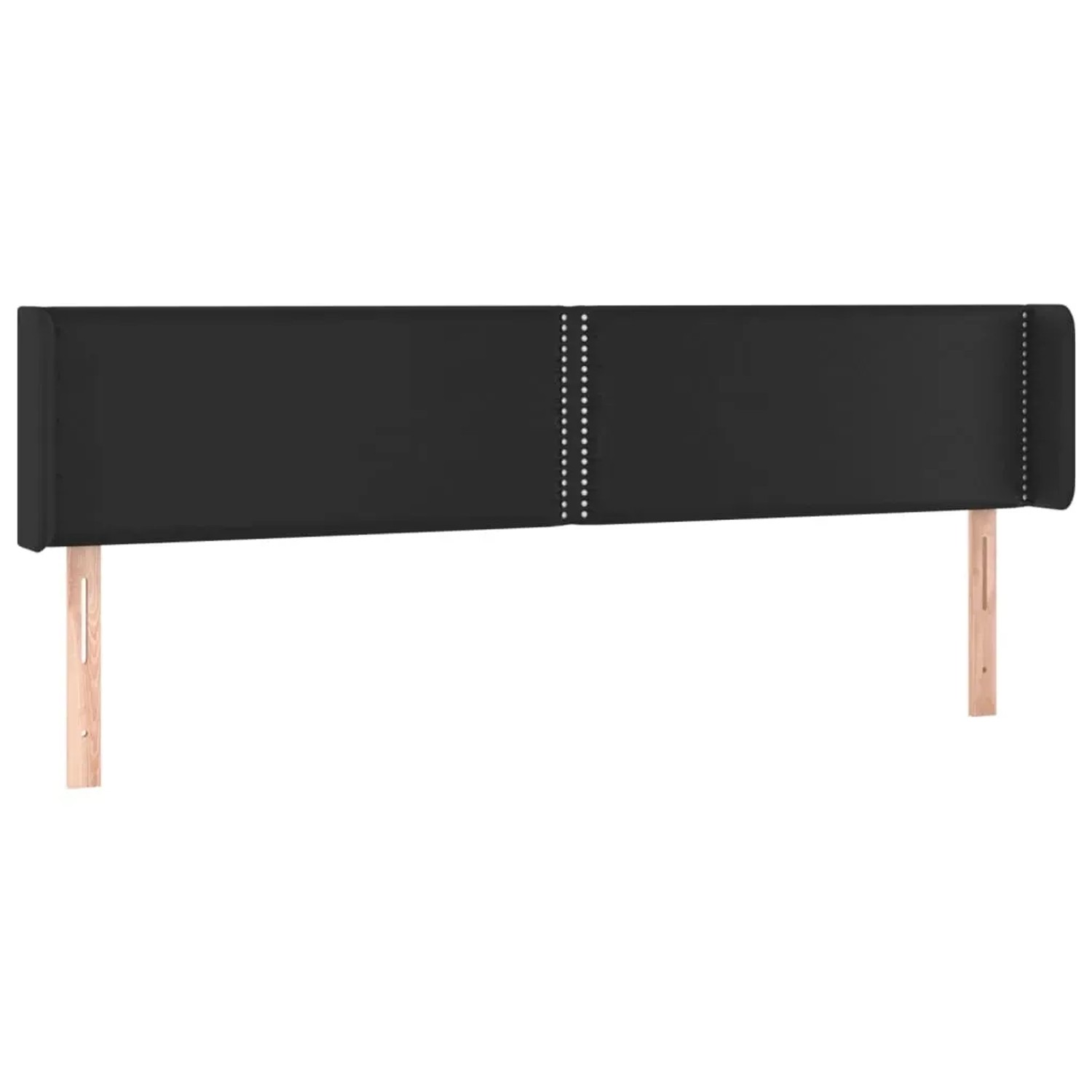 vidaXL LED Kopfteil Schwarz 203x16x78/88 cm Kunstleder 3123204