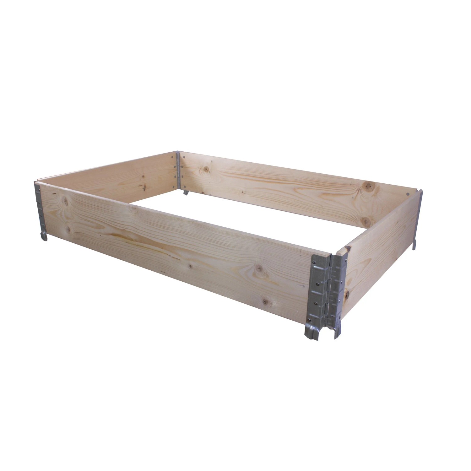 BigDean Hochbeet Paletten Rahmen Faltbar 120 x 80 x 20 cm LxBxH Gartenbeet Frühbeet Kräutergarten Blumenbeet Pflanzengarten Komposter Natur