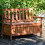 Dobar Gartenbank 2-Sitzer Kiefernholz geölt Braun 89 x 115 x 58 cm FSC®_3