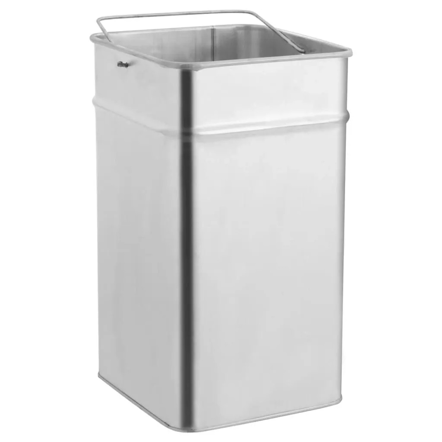 DELUKE Standaschenbecher aus Edelstahl, 36L, für Außenbereiche. Silberner Mülleimer mit Aschenbecher.