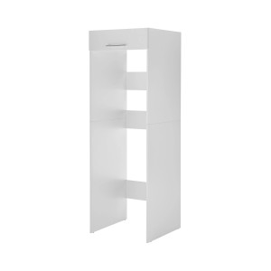 Weißer Respekta Waschmaschinenschrank Clara, 200x67,4x67,6 cm, mit Tür und Regalfächern.