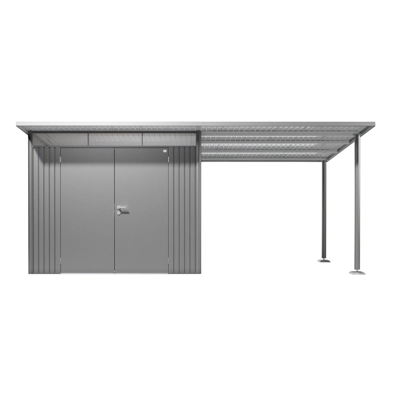 Biohort Seitendach Quarzgrau-Metallic für Gerätehaus AvantGarde A1/A5 Gr. L.