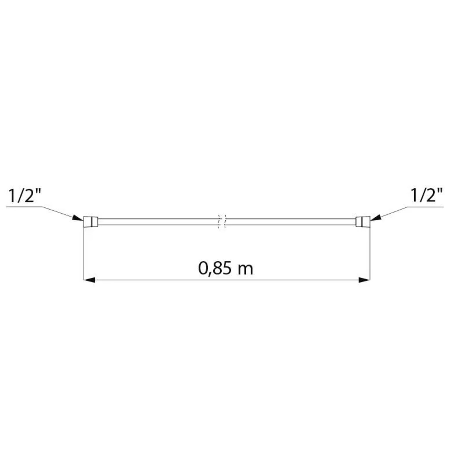 Delabie Brauseschlauch BICOLOR PVC metalloplastisch glatt 850 mm_2