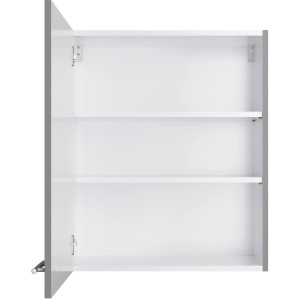 Offener Optifit Hängeschrank Mats825, 60 cm breit, basaltgrau, mit zwei Einlegeböden.