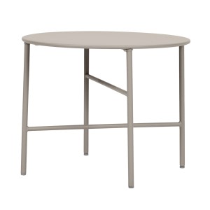 Ebuy24 Pesetos Gartentisch, Ø50 cm, grau. Runder Tisch mit Metallgestell für Garten und Balkon.