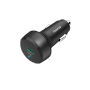 Schwarzes Hama Auto-Schnellladegerät USB-C PD 25W für den Zigarettenanzünder.