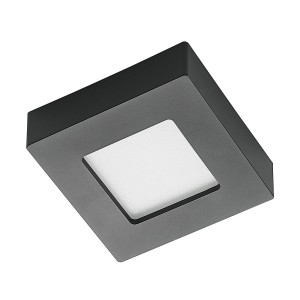 PRIOS LED Deckenleuchte Alette 9917076 Modern in Schwarz aus Aluminium 1-flammig Badezimmerleuchte