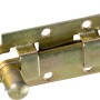 Gelb verzinkter Fensterriegel mit Knopf, 60x25mm, zur Fenstersicherung.