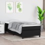 Schwarzes vidaXL Boxspringbett mit Matratze, 90x200 cm, Stoffbezug.