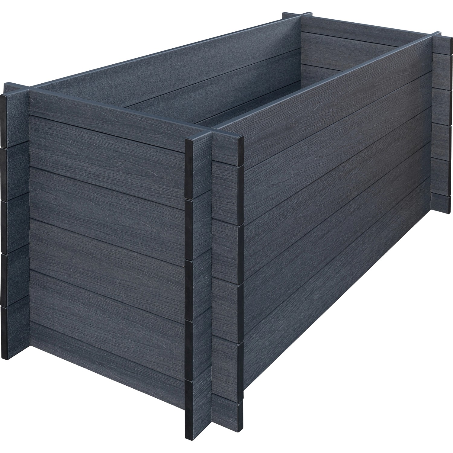 WPC Hochbeet Anthrazit Stecksystem 75 cm x 70 cm x 150 cm_2