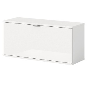 Inn.Furn Schuhschrank in Weiß Hochglanz 91 cm SystemX