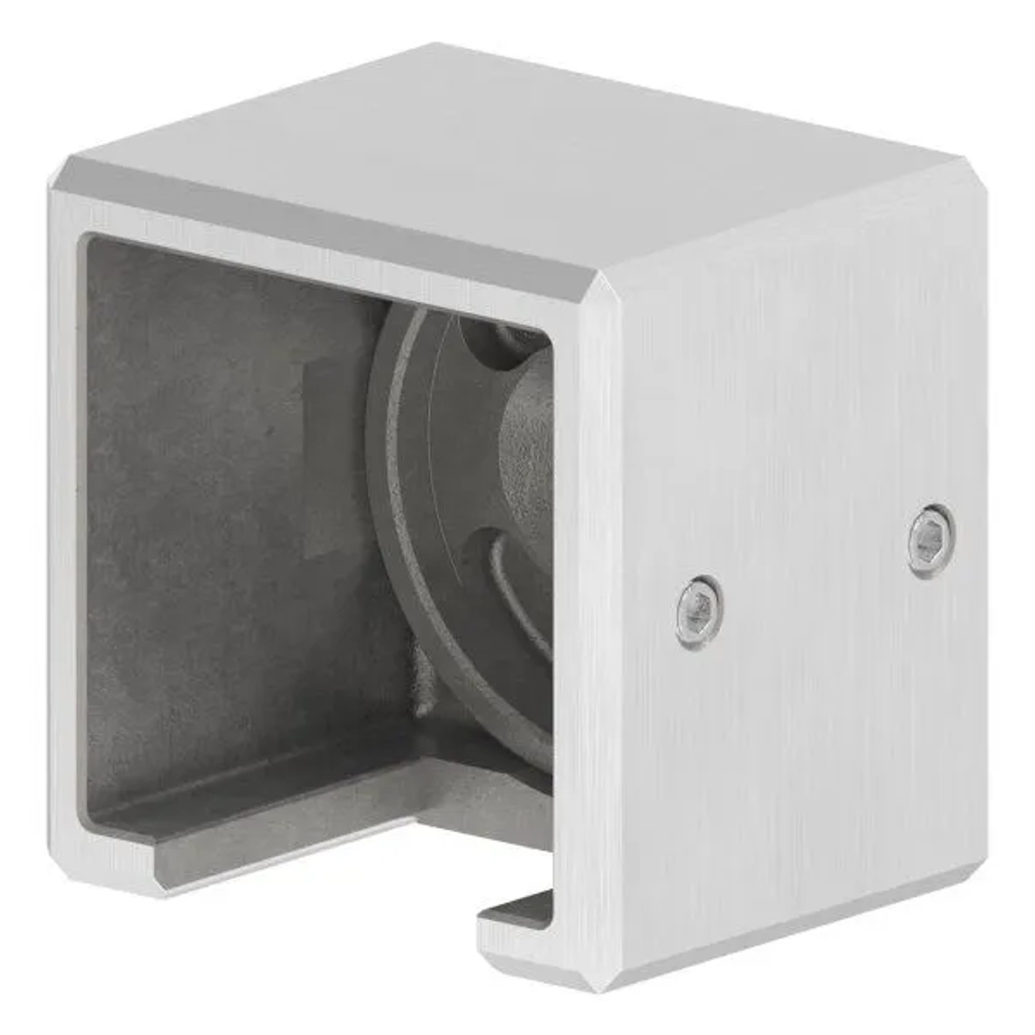 FeNau Wandbefestigung Edelstahl V4A Für Quadratnutrohr 40x40 mm Rechts
