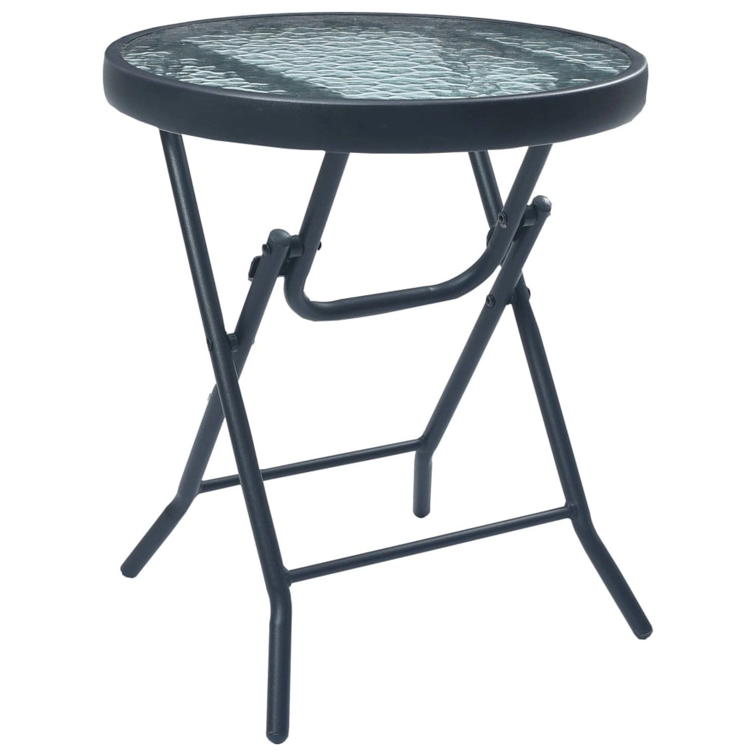 vidaXL Bistrotisch Schwarz 40x46 cm Stahl und Glas 47926 günstig online kaufen