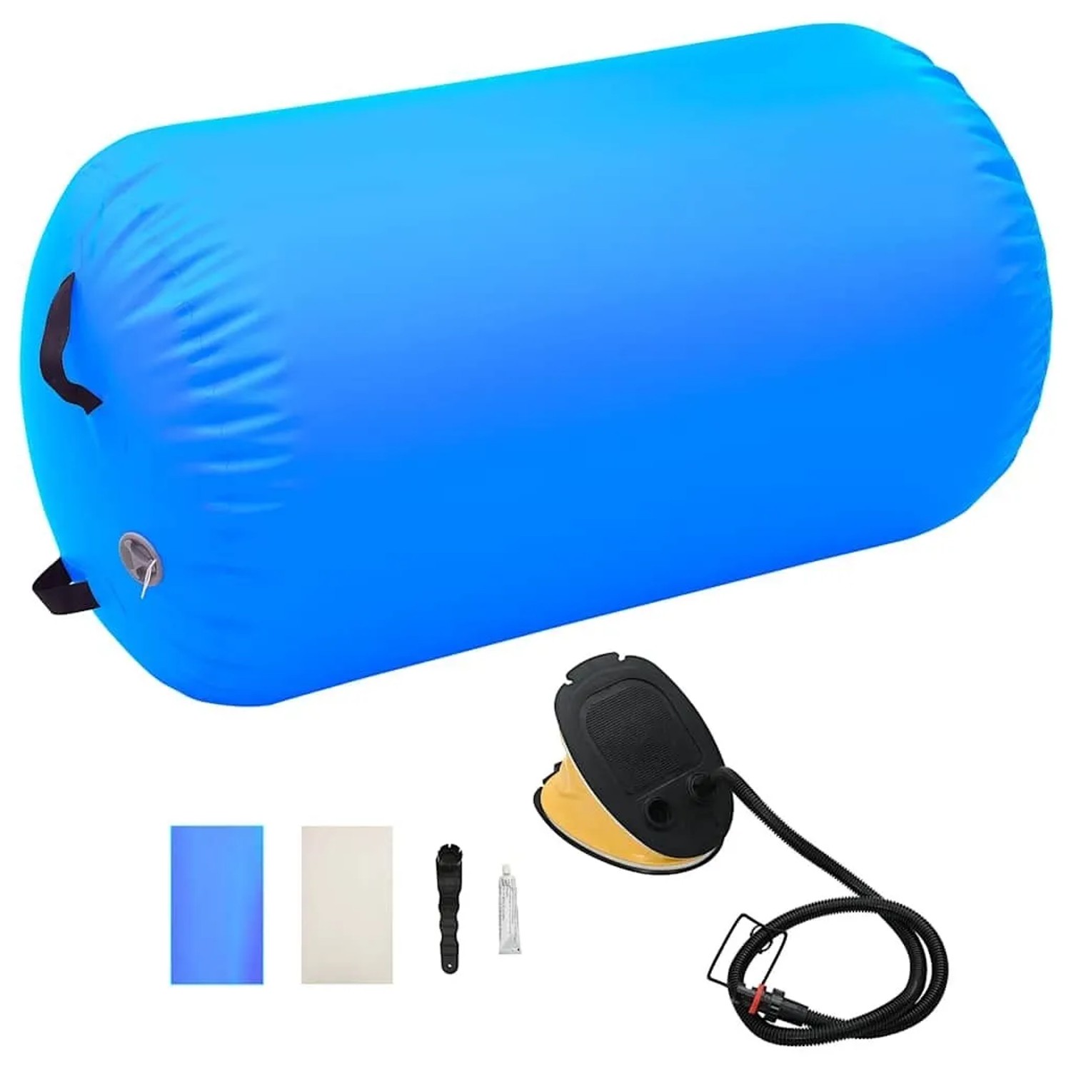 vidaXL Aufblasbare Gymnastik-Rolle mit Pumpe 100x60 cm PVC Blau 92714