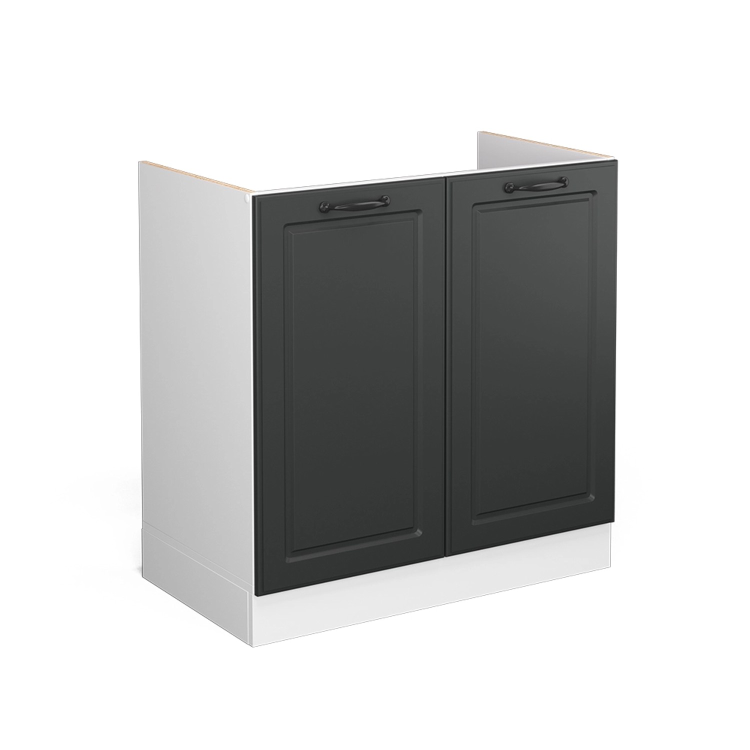 Thumbnail - Vicco Spülenunterschrank R-Line Anthrazit Landhaus/Weiß 80 cm ohne Arbeitsplatte