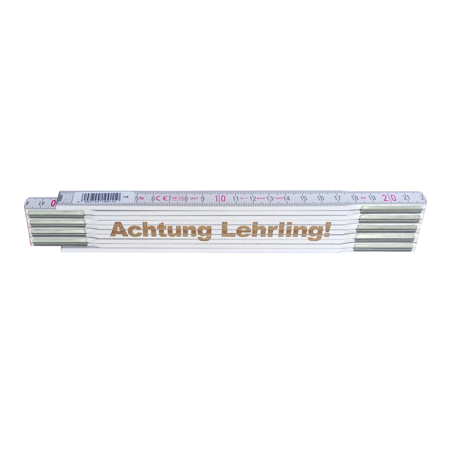 Stabila Zollstock mit Lasergravur Achtung Lehrling 2 m