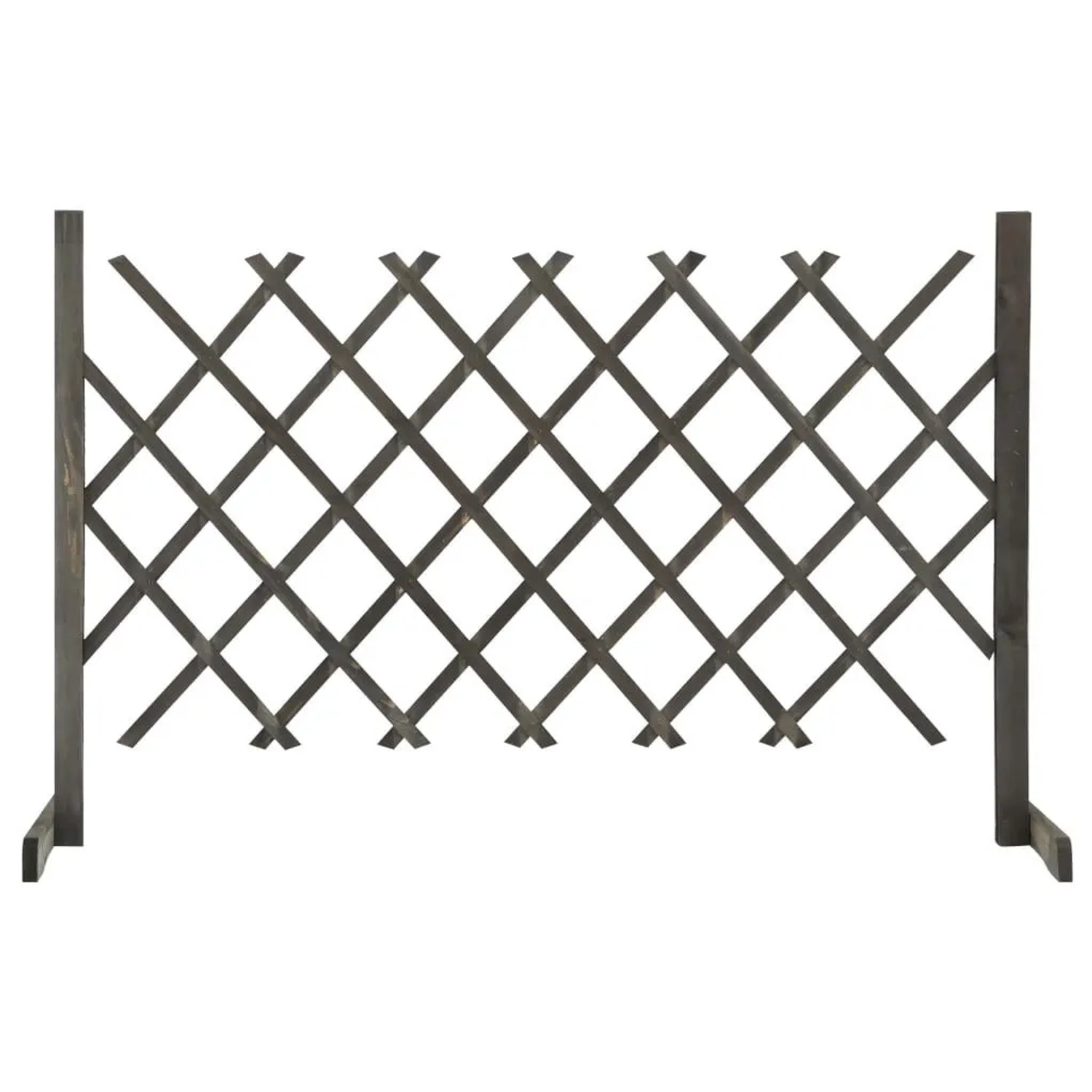 vidaXL Garten-Rankzaun Grau 120x90 cm Massivholz Tanne 314825 günstig online kaufen