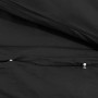 Schwarzes vidaXL Bettwäsche-Set (200x200 cm) aus Baumwolle mit Knopfverschluss.