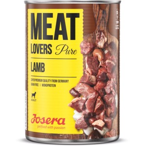 Josera Hunde-Nassfutter Meat Lovers Pure Lamb, 800g Dose mit Lammfleisch.