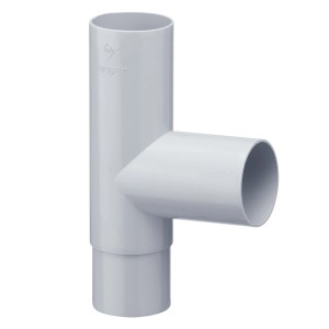 Inefa Abzweiger Fallrohr DN 50/50 grau, 87 Grad, aus PVC für die Dachentwässerung.