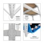 PROREGAL Getränkekistenregal Bodensee HxBxT 180 x 100 x 30 cm 6 Kisten und 3 Boards Weiss_3