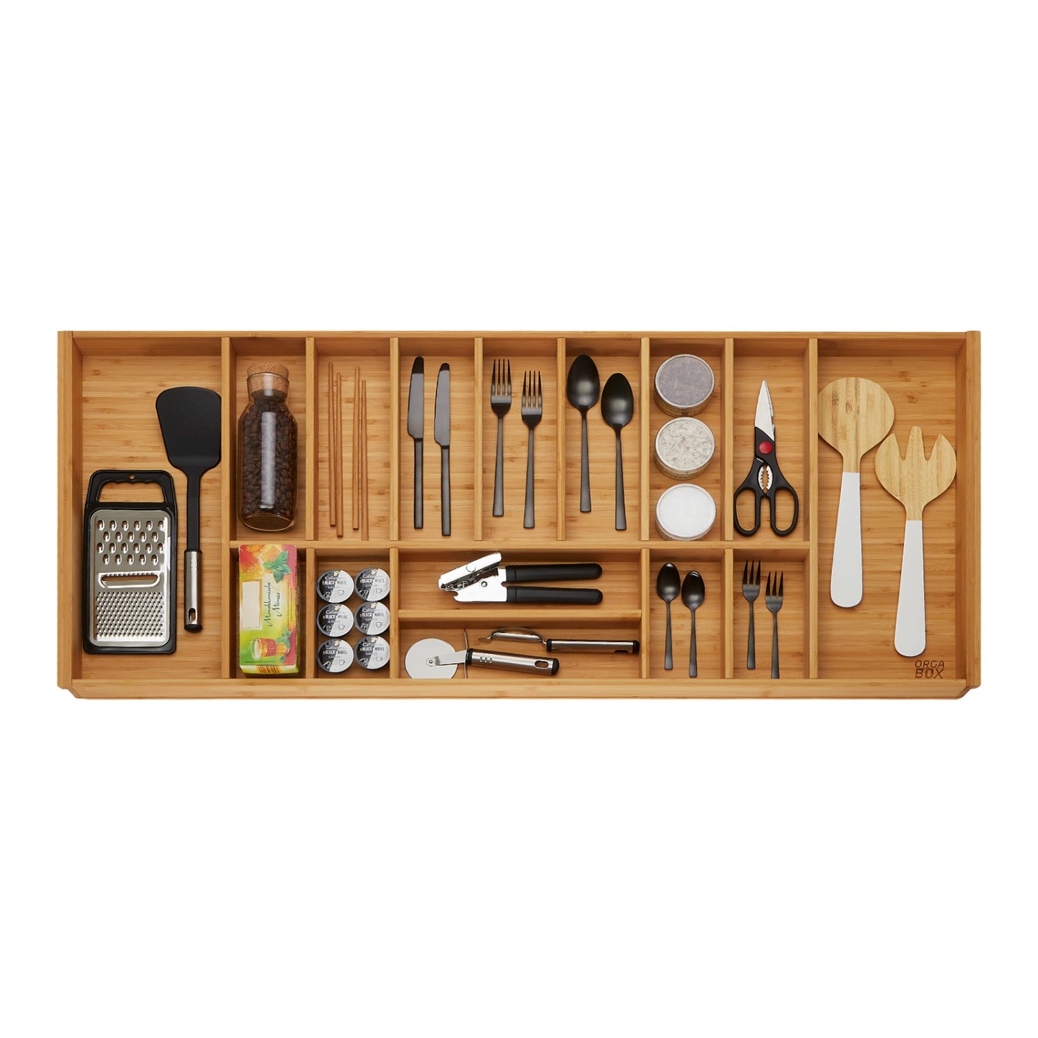 SOTECH ORGA-BOX 3 Bambus Besteckeinsatz Für 120er Schublade 473x1097x56 mm günstig online kaufen