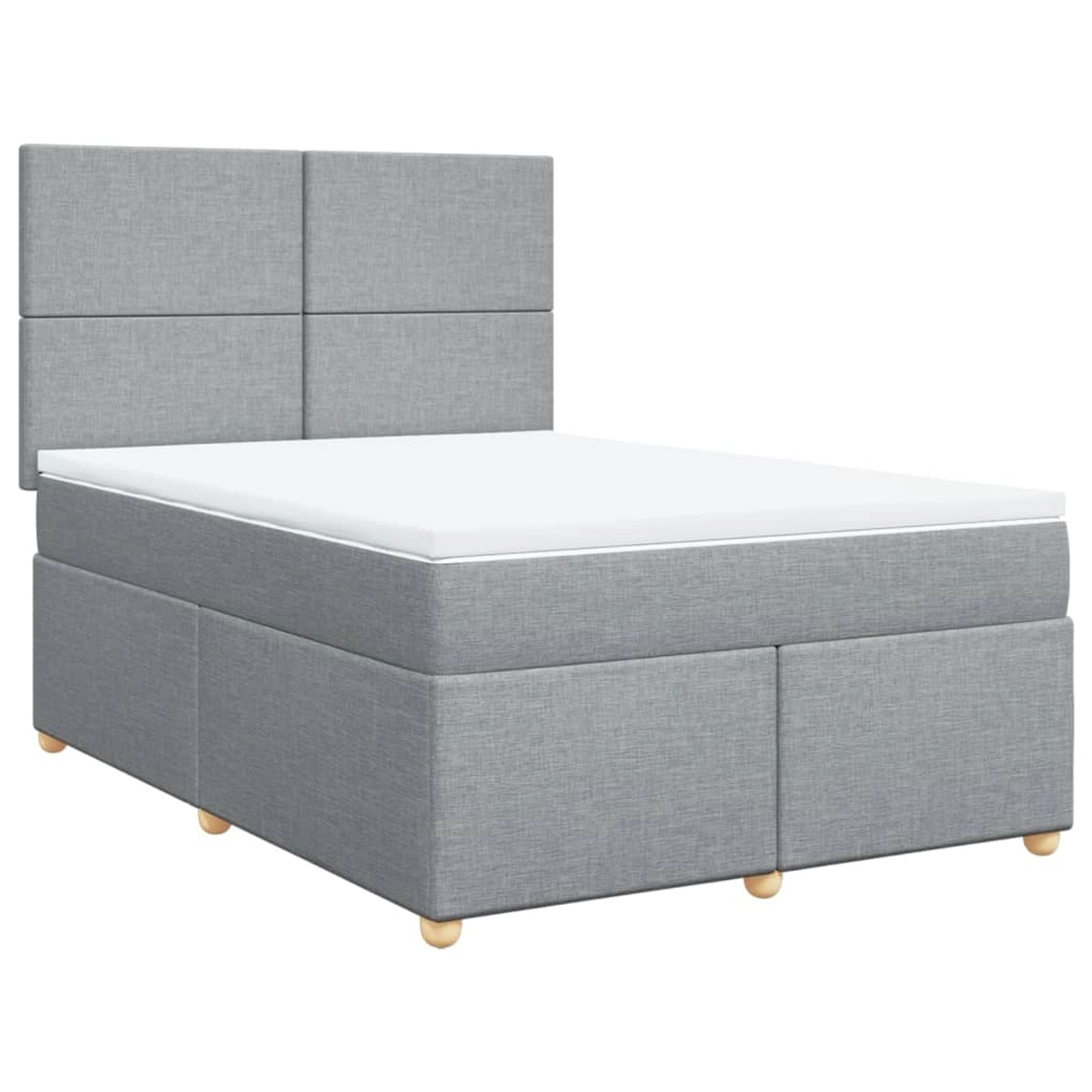 vidaXL Boxspringbett mit Matratze Hellgrau 140x200 cm Stoff 3291296 günstig online kaufen