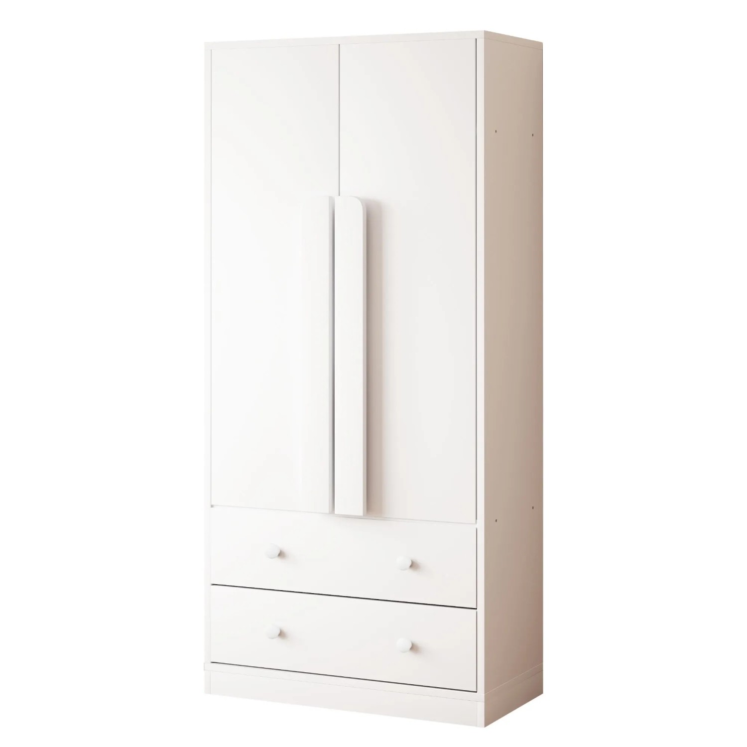 Merax Kleiderschrank 70x40x170cm Türen Schubladen Weiß