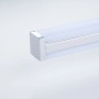 Schlanke 41cm LED Spiegelleuchte in Chrom-Optik für Bad und Spiegelmontage. Ideal für moderne Bäder.