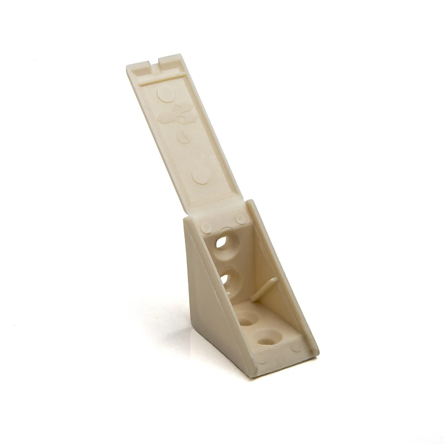 SOTECH 100 Stück Korpusverbinder 31 x 31 x 20 mm mit Klappdeckel Elfenbein