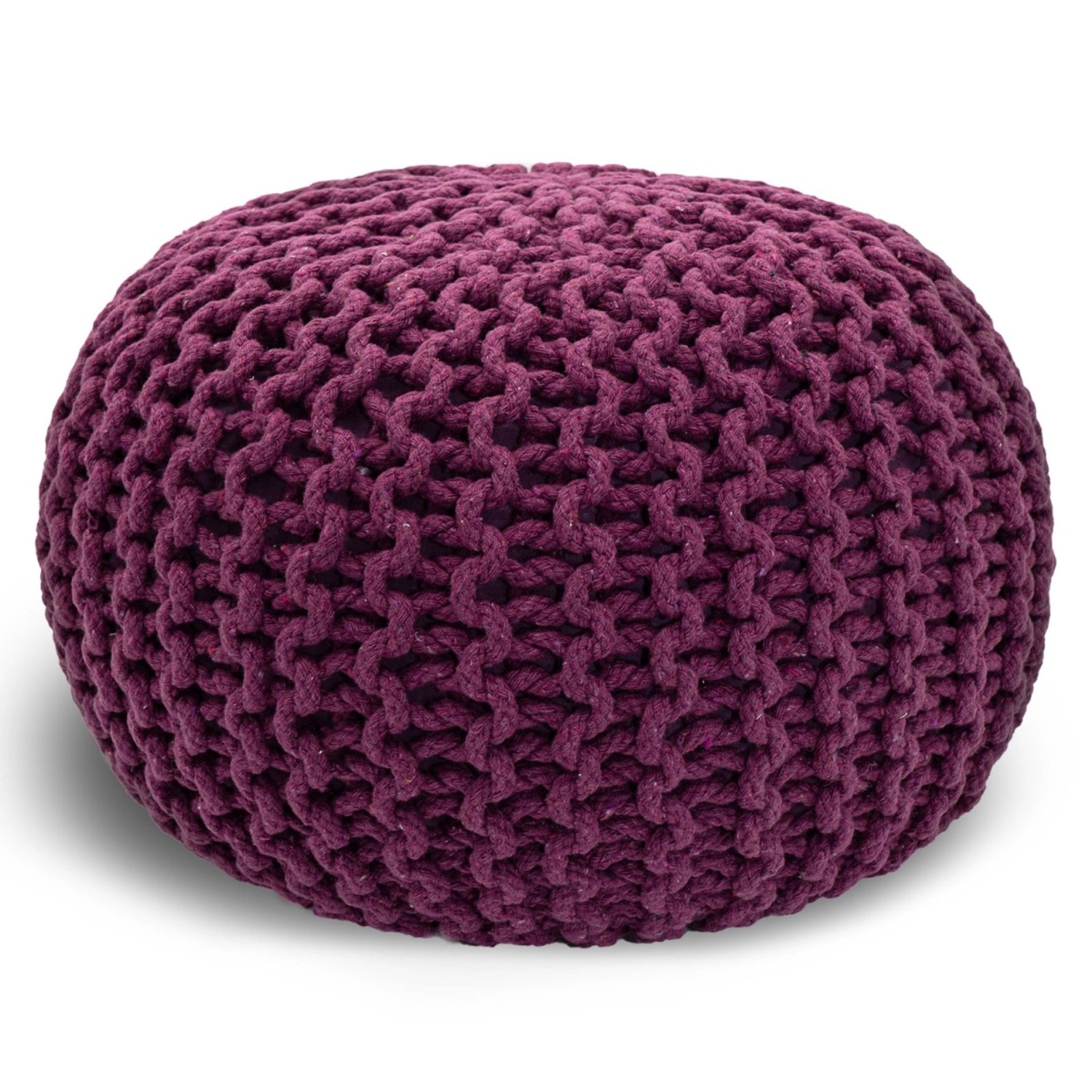 Casamia Pouf 45cm Sitzpouf Bodenkissen Hocker Baumwolle Violett günstig online kaufen