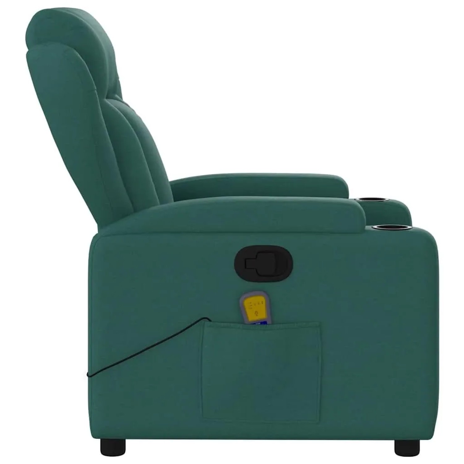 vidaXL Massage-Relaxsessel Dunkelgrüner Stoff 3206003_8