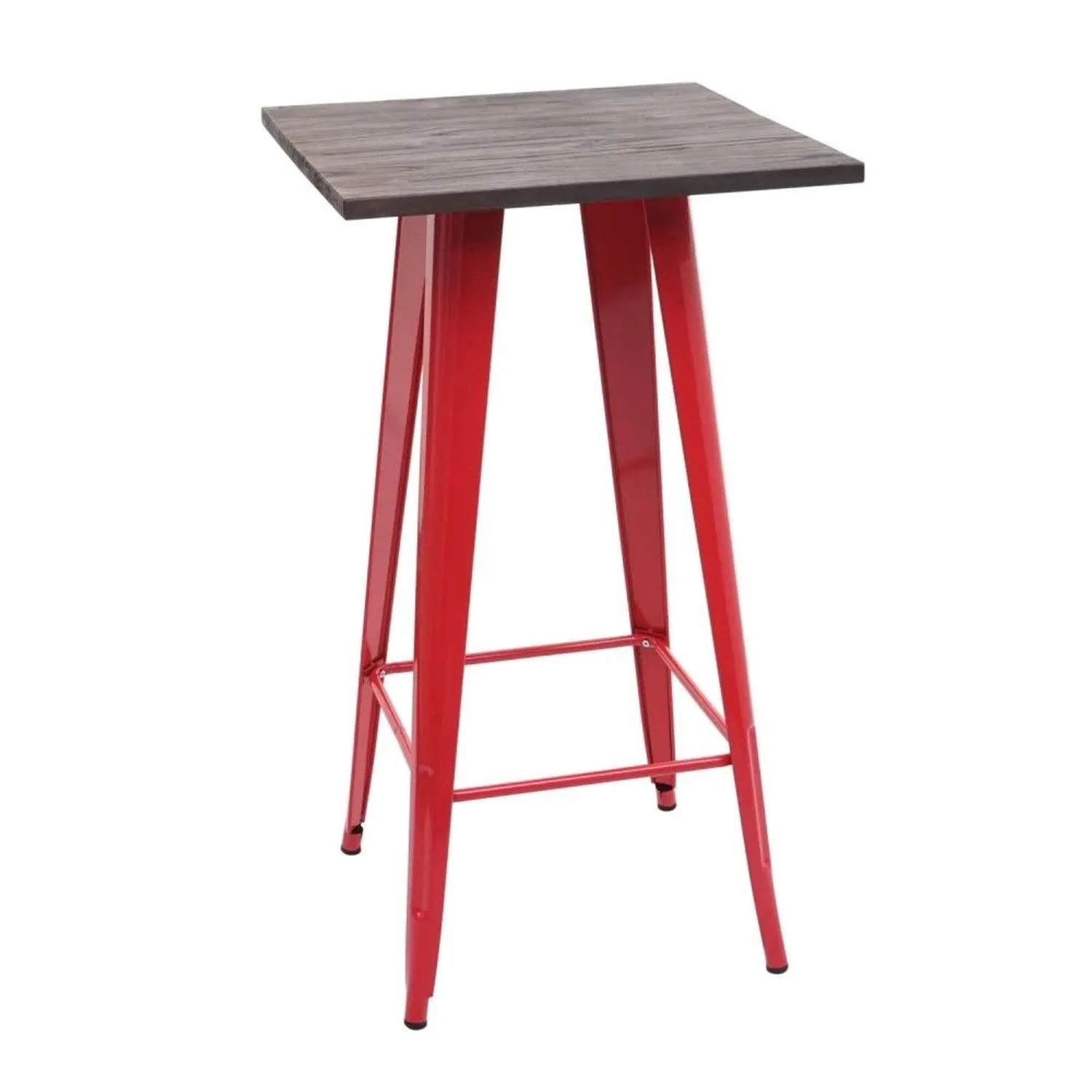 MCW Stehtisch A73 inkl. Holz-Tischplatte Rot