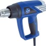Blaue LUX Heißluftpistole HLP-2000 zum Ablösen von Farbe und Erhitzen von Werkstücken.