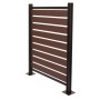MCW Alu Mülltonnen-Zaun K57 Braun 130x110x6cm_9
