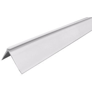 Weißes PVC Tapetenkantenprofil, 2,6 m lang, zum Schutz und Ausbessern von Ecken.