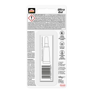Pattex Sekundenkleber Ultra Gel, flexibler Alleskleber in Tube, Detailansicht.
