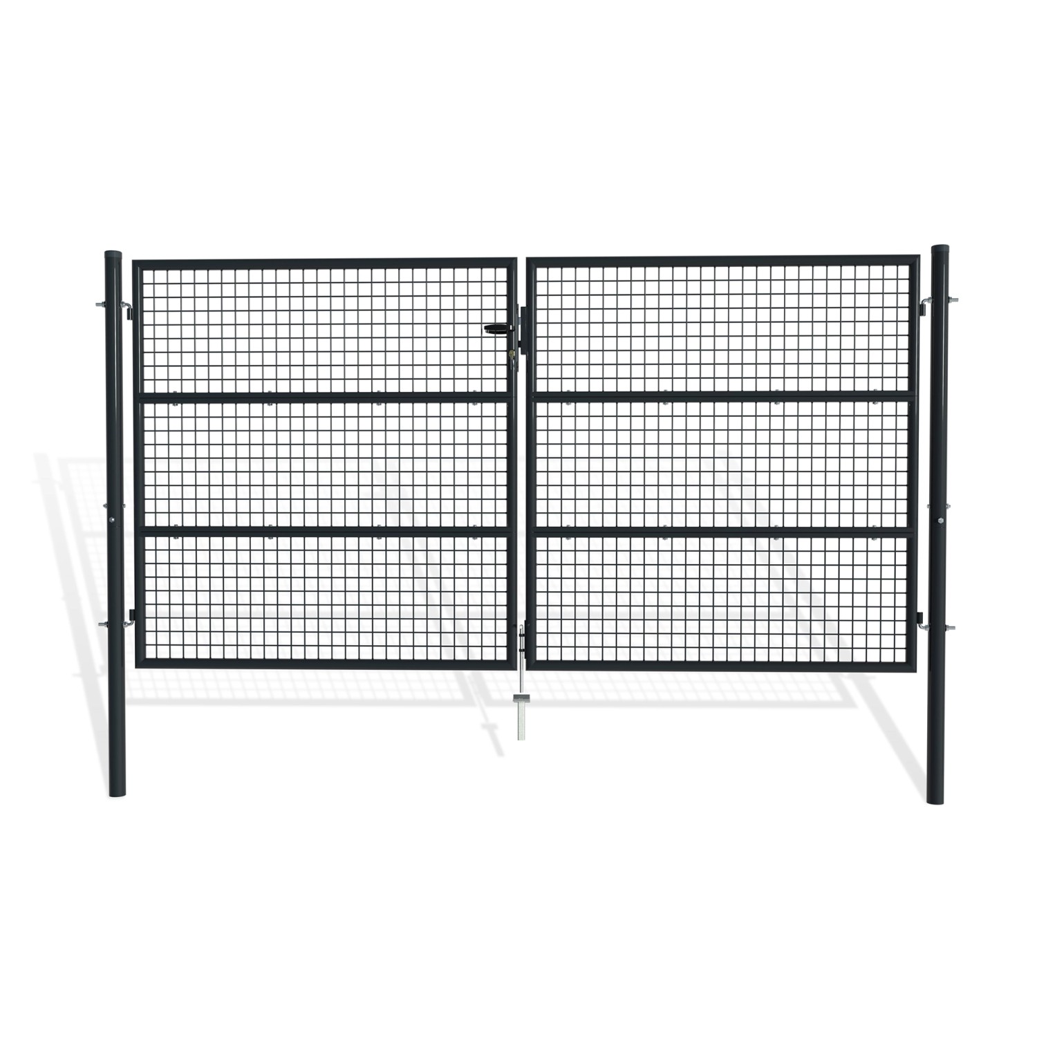 Casanoov Doppelflügeliges Zauntor 3M Olga H 150Cm Grau günstig online kaufen