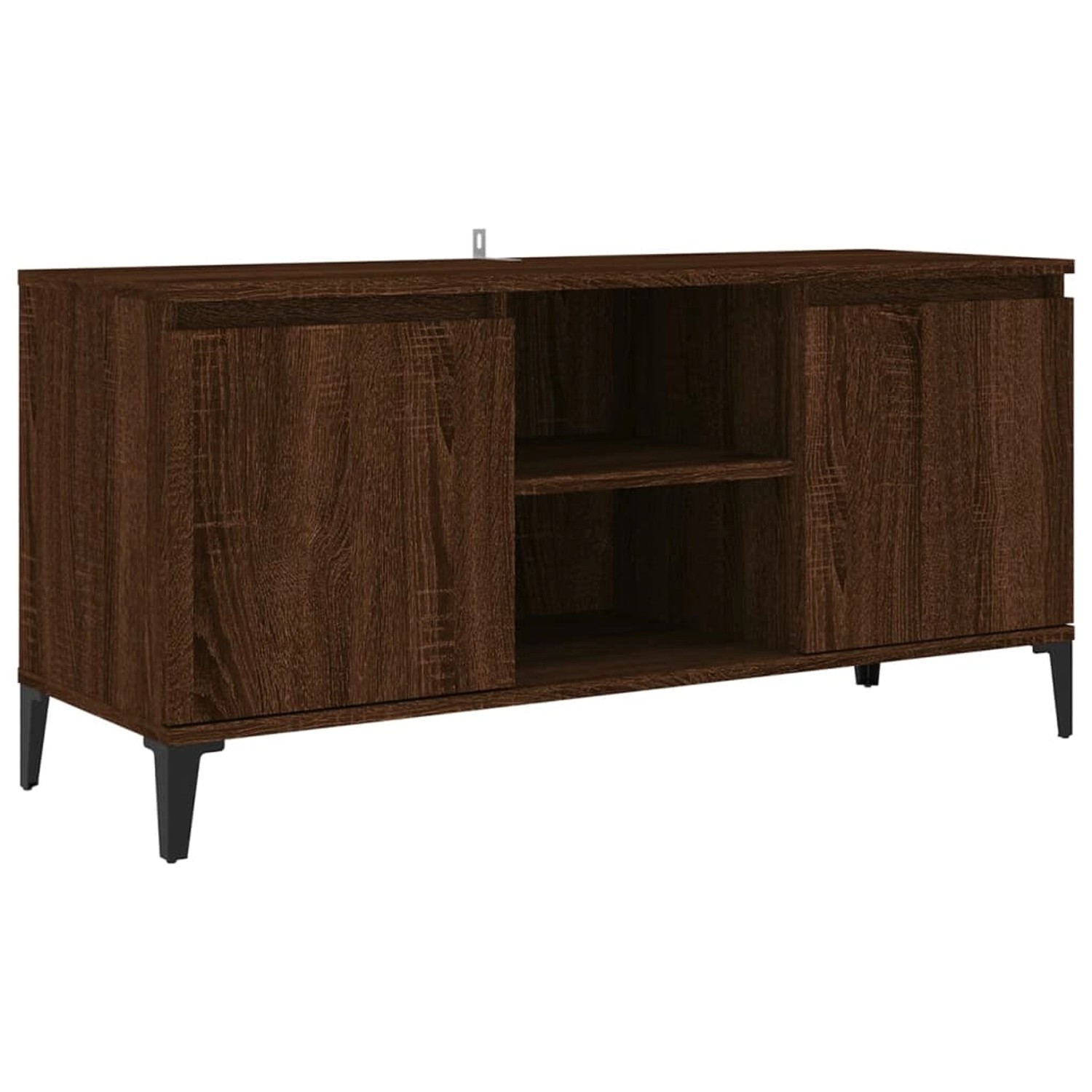 Vidaxl Tv-schrank Mit Metallbeinen Braun Eichen-optik 103,5x35x50 Cm günstig online kaufen