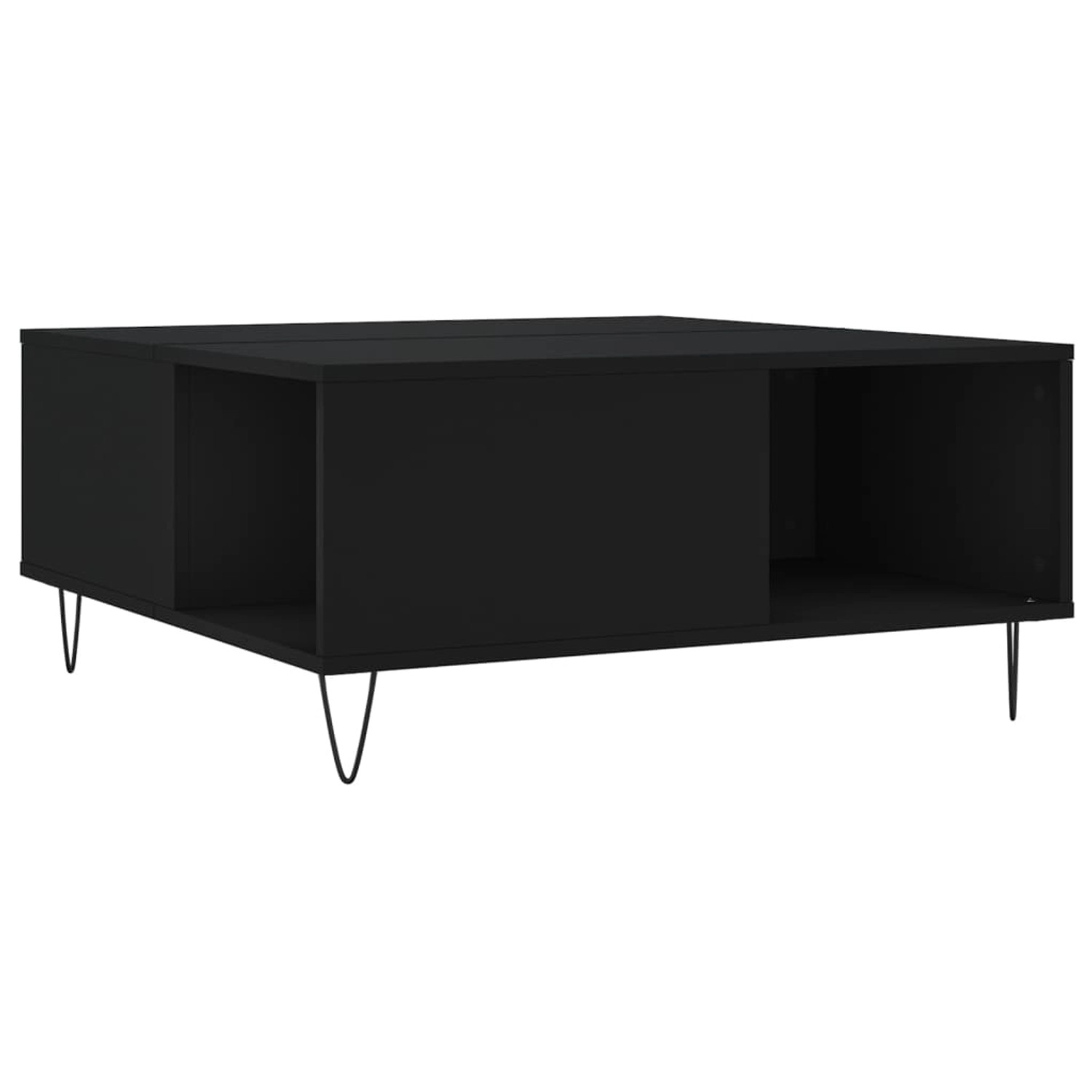 vidaXL Couchtisch Schwarz 80x80x36,5 cm Holzwerkstoff Modell 3 günstig online kaufen