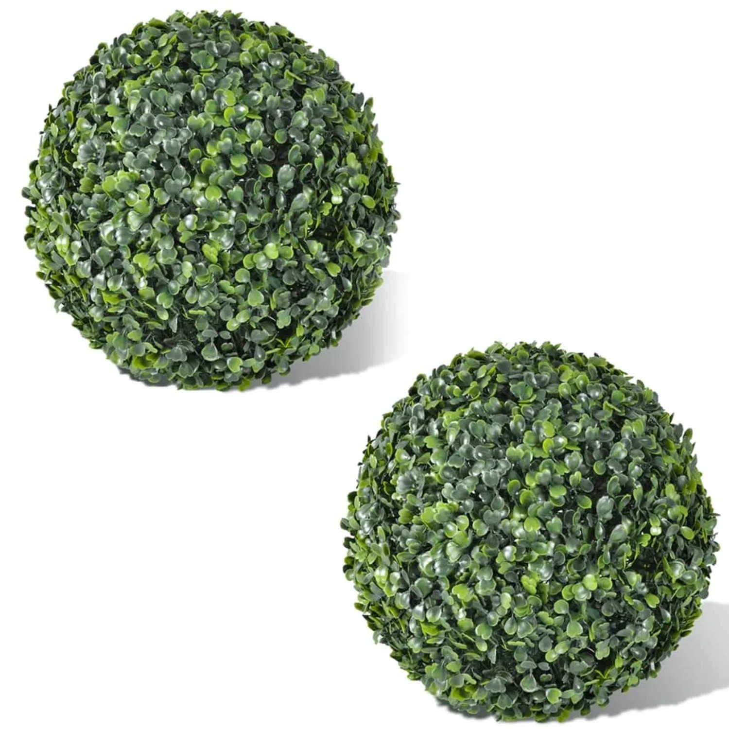 furnicato Kunstpflanze Buchsbaum Kugelform 2 Stück 35 cm