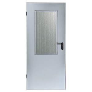 Hörmann ZK Innentür, verzinkt, mit Drückergarnitur und Glaseinsatz. Ideal für Keller und Innenräume.