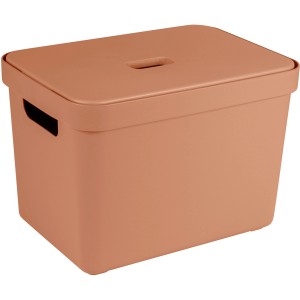 Sunware Aufbewahrungsbox Sigma Home 18 l Terra mit Deckel und Griffen.
