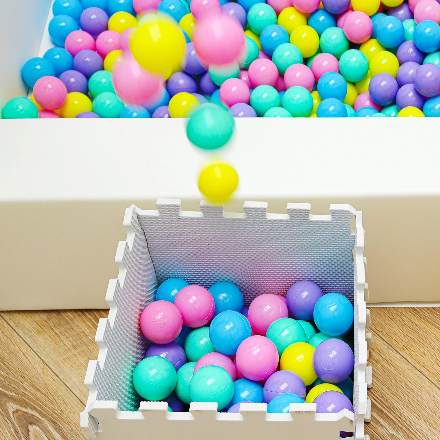 50 Bunte Ozean-Spielbälle - Für Bällebad, Spielzelt & Koordinationstraining