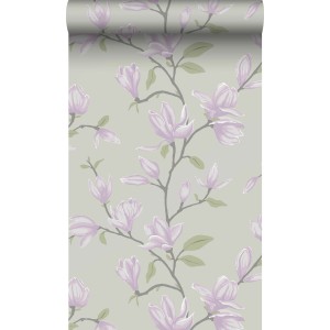 Origin Wallcoverings Tapete Magnolie Meeresgrün und Violett 53 cm x 10.05 m Origin Luxury Wallcoverings Tapete Magnolie Meeresgrün Und Violett 53 Cm X 1005 Cm 347051