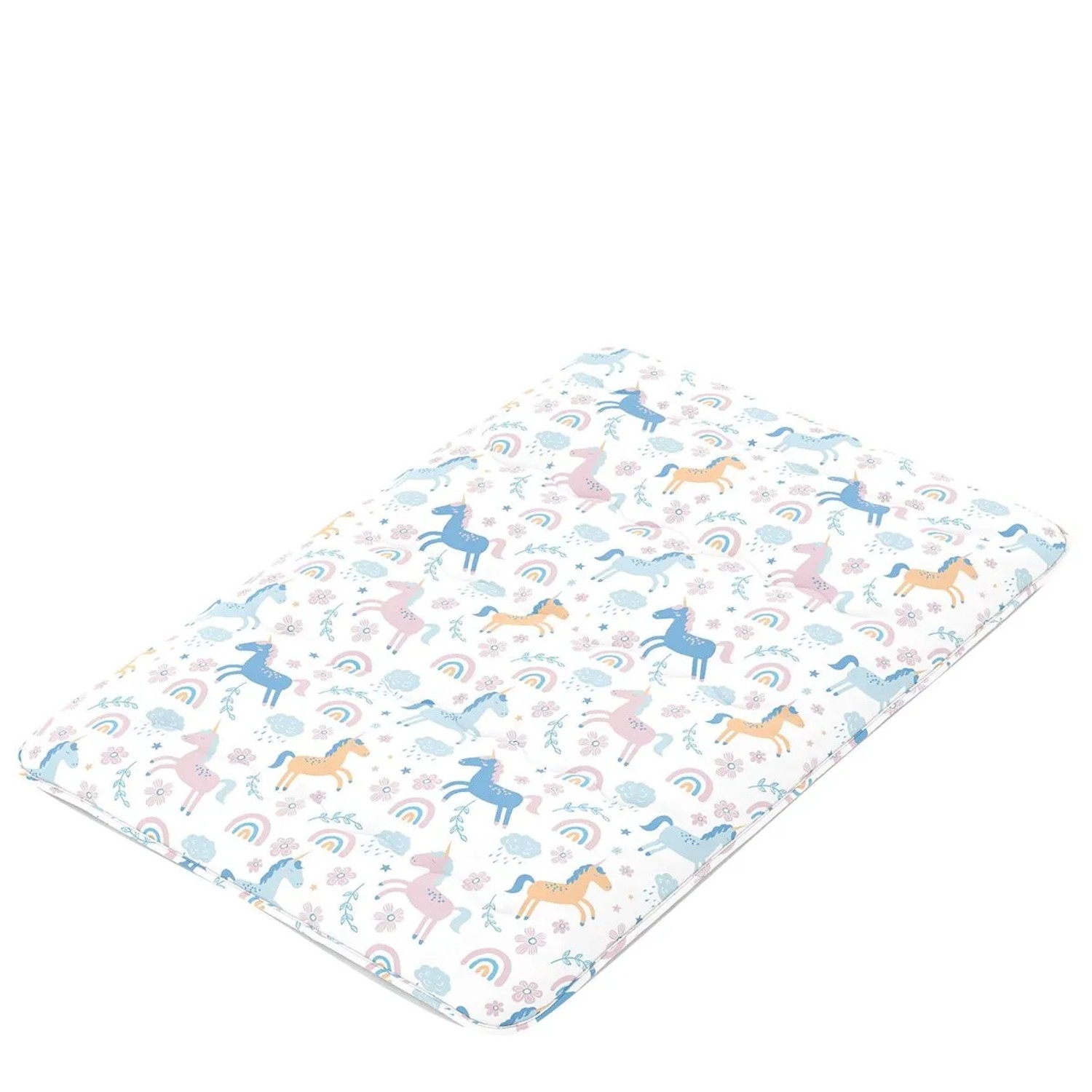 Costway Japanische Futon Matratze 140 x 200 cm Waschbar Bunte Ponys