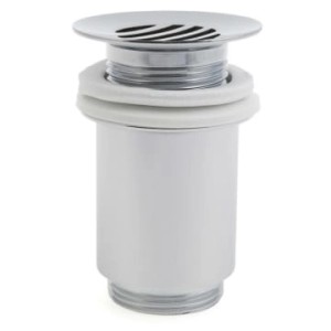 Verchromtes Kronenbach Ablaufventil für Waschtisch ohne Überlauf, Siebablauf.