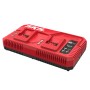 Rotes Skil Duo-Ladegerät 3132AA für 20 V Akkus. Ladegerät für Elektrowerkzeuge.